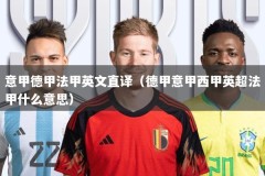 意甲德甲法甲英文直译（德甲意甲西甲英超法甲什么意思）