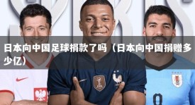 日本向中国足球捐款了吗（日本向中国捐赠多少亿）
